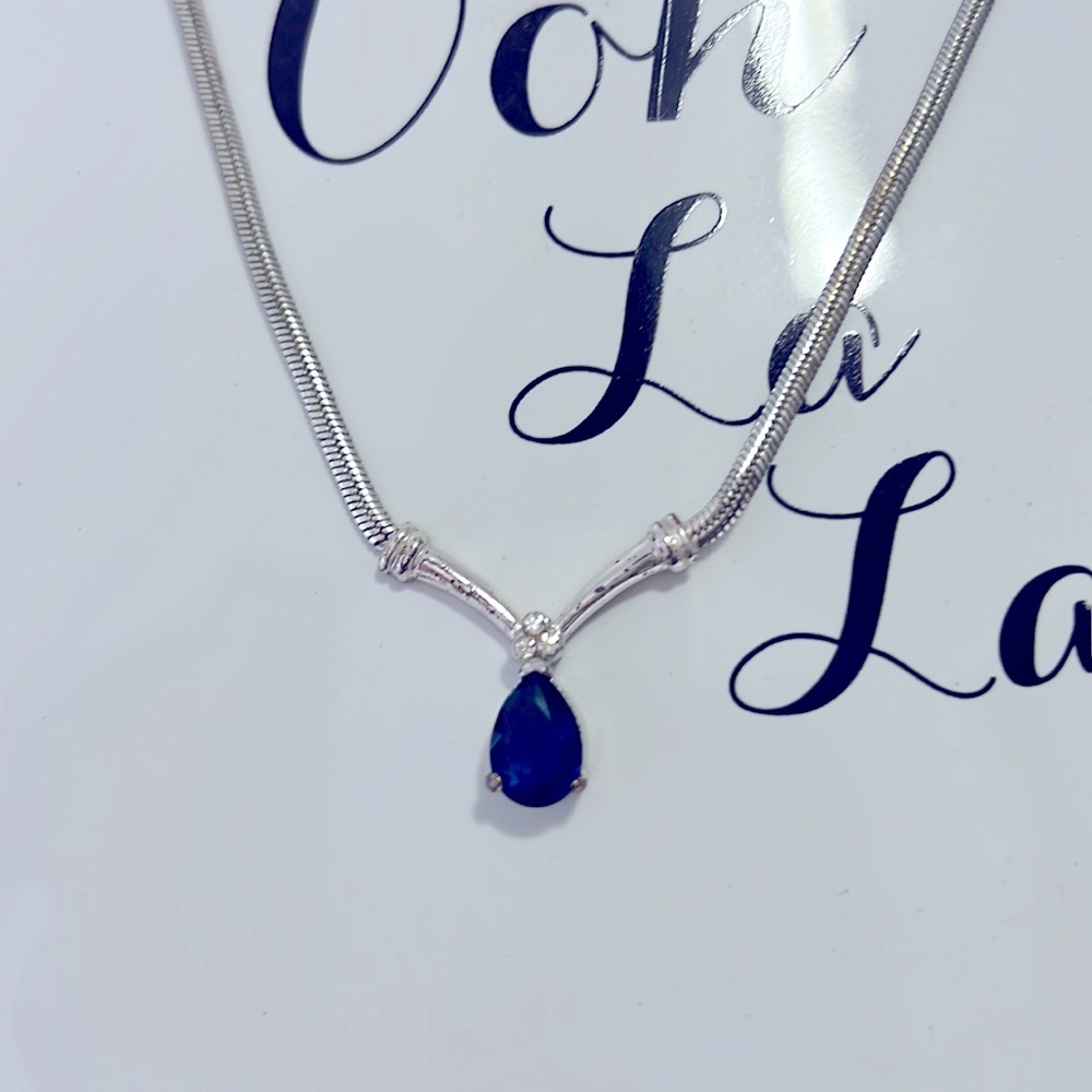 Blue Birthstone Necklace